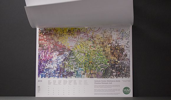  Wall and desk calendar with striking artworks by international artists